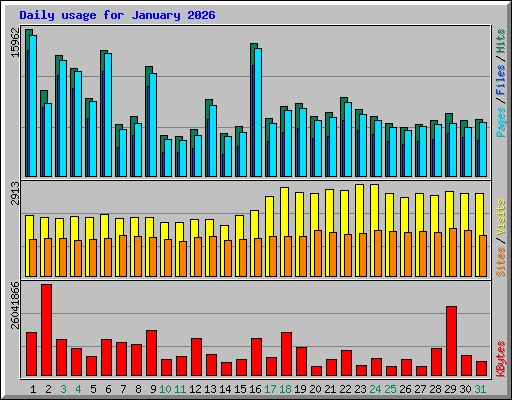 Daily usage for January 2026